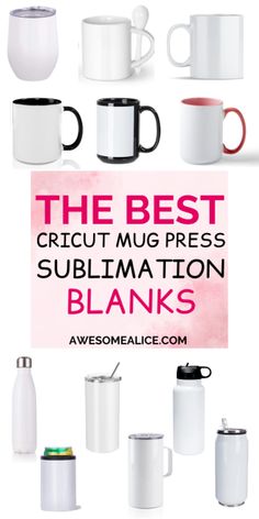 the best cricut mug press sublimation blanks are available for purchase