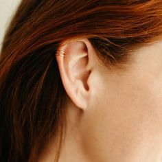 Gold Ear Cuff – Our Spare Change Cute Nose Piercings, Nose Piercing Stud, Spare Change, Gold Ear Cuff, Daily Jewelry, San Clemente, Handmade Rings, Nose Stud, Simple Jewelry