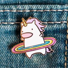 Unicorn enamel pin cute enamel pin unicorn by RobotDanceBattle Unicorn Accessories, Unicorn Pin, Unicorn Life, Unicorn Fashion, Real Unicorn, Unicorns And Mermaids, Pin Cute, Accessories Cute, Toy Art