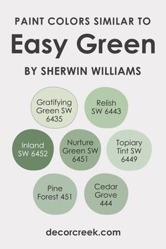 green paint colors similar to easy green by sherylin williams from decor geek com