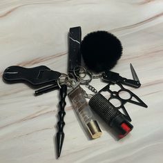 Black Marble Themed Self Defense Keychain Comes With Everything Pictured Defense Keychain, Self Defense Keychain, Black Marble, Self Defense, Defense, Black Red, Marble, Black And Red, Women Accessories