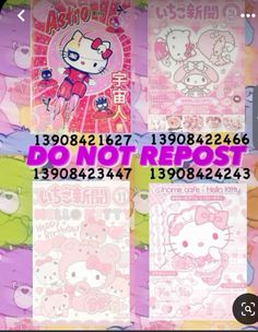 the hello kitty stickers are all different colors and sizes, but they appear to be not