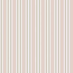 a white and pink striped wallpaper with vertical stripes