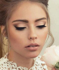 Simple eye makeup Machiaj Smokey Eyes, Wedding Makeup Vintage, Wedding Hairstyles And Makeup, Simple Everyday Makeup, Wedding Makeup Tips, Wedding Day Makeup, Hooded Eye Makeup, Eyes Brown