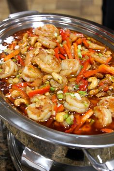 the food is prepared and ready to be eaten in the pot on the stove top