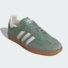 Adidas Women's Samba OG Leather Shoes 'Silver Green' - IE7011 Expeditedship | eBay Adidas Leather Sneakers With Closed Toe, Adidas Leather Closed Toe Sneakers, Adidas Skate Shoes With Rubber Sole And Round Toe, Teenage Aesthetic, Wardrobe Wishlist, Shoes Silver, Closet Goals, Inspo Board, Birthday Wishlist