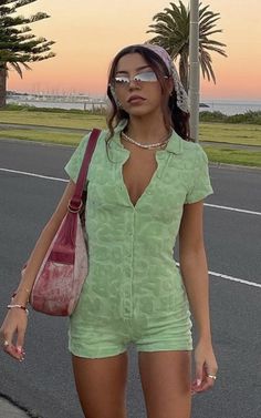 Mode Coachella, Terry Romper, Casual Bodysuit, Bodycon Jumpsuit, Bodysuit Fashion, Sleeves Clothing, Moda Vintage, Looks Chic, Mode Vintage