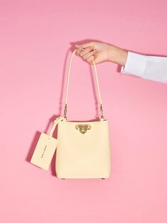 Beige Alcott Bucket Bag - CHARLES & KEITH US Uni Bag, Off Duty Outfits, Classic Bags, Charles Keith, Bag Style, Bucket Bag, Fashion Bags, Leather Straps, Adjustable Straps