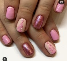 Pink Nails Christmas Short, Pink Xmas Nails Short, Pink Christmas Nail Designs Short, Short Christmas Nails Pink, Pink Santa Nails, Christmas Nails Shellac Short, Pink Holiday Nails Short, Christmas Nails Pink Short, Pink Nutcracker Nails