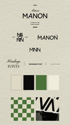 the font and color scheme for manon