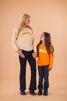 These "Pumpkin & Spice" Chenille Patch Tops features long sleeves and a fun saying on the front. In a versatile color, this top is made from soft and breathable fabric that will keep her comfy during all adventures. She can pair it with a variety of SIP bottoms & our booties for the perfect look! Little ones love to match their mommy! Chenille Patch, Long Sleeve Design, Baby Top, Child Baby, Sleeve Designs, Soft Material