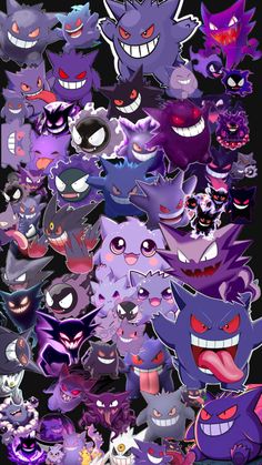 an image of many different types of pokemons in the same group, all with different expressions