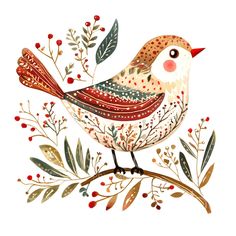 15 Scandinavian Folk Art Bird Clipart, Winter Bird Printable Watercolor Clipart, High Quality Jpgs, Digital Download, Wall Art, Crafts S215 - Etsy Simple Bird Watercolor, Scandinavian Folk Art Bird, Folk Art Animals Illustration, Scandinavian Christmas Illustration, Bird Pictures Art, Folk Art Illustration, Autumn Birds, Scandinavian Illustration, Folk Art Birds