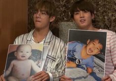 two young men holding up pictures with the caption there's not going to be days that you're happy