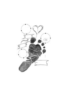 an image of a handprint with hearts and arrows