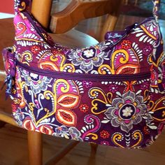 This Vera Bradley Handbag Is New Without Tags.. Purple Large Capacity Crossbody Bag, Large Capacity Purple Crossbody Bag, Casual Purple Satchel Shoulder Bag, Purple Satchel Shoulder Bag With Large Capacity, Large Capacity Purple Shoulder Bag For On-the-go, Large Capacity Purple Shoulder Bag For Daily Use, Purple Crossbody Bag For Daily Use, Purple Crossbody Bag With Adjustable Strap, Purple Shoulder Bag For Travel