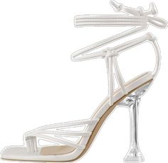 Sandals Queen Romantica (2 Colors) - The Drag Queen Closet Trendy White Lace-up Sandals For Party, Elegant Summer Heels With Transparent Straps, Strappy Heels With Sculpted Heel For Party, Modern Evening Sandals With Transparent Straps, Evening Sandals With Transparent Straps And Pointed Toe, Strappy Sandals With Sculpted Heel For Party, Elegant Square Toe Lace-up Sandals For Formal Occasions, Spring Party Lace-up Sandals With Sculpted Heel, Elegant High Heel Sandals With Transparent Straps