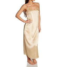 An absolutely, totally indulgent long gown of uncompromised luxury and comfort. Made of woven 100% silk satin. Flattering and comfortable fit. Darts at top sides for fit at bust. Non-stretch, fabric straps are adjustable at back with coated metal hardware. Deep vent at back of gown for easy movement. Smooth and soft, with a beautiful drape. Lightweight silk is a welcome luxury any time of year. Please note: Some fashion colors will have limited availability. La Perla Women's Seta Silk Long Night Bias Slip Dress, Beige Stone, Casual White Dress, Midi Slip Dress, Summer Party Dress, Long Gown, Fashion Colours, Satin Fabric, Night Gown