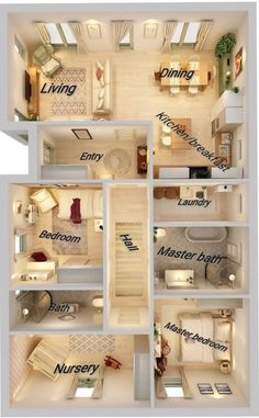 the floor plan for a two bedroom apartment