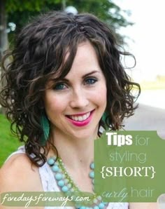 Tips for styling {SHORT} curly hair! I swear this tutorial saved my life. Lol. Now I embrace my naturally curly hair:) Styling Short Curly Hair, Curly Hair Regimen, Short Hairstyle, Curly Hair Cuts, Short Curly Hair, Long Curly Hair, Hair Today