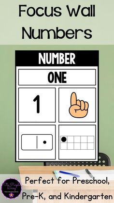 a number one poster with the words focus wall numbers 1 - 10 and an image of a