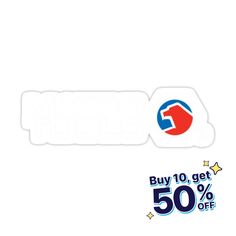 a sticker with the words buy 10 get 50 % off