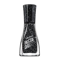 Sally Hansen Insta-Dri Nail Polish, 0.31 oz #1 Quick-Dry Polish in the US*, this quick dry nail polish will brighten up your nail look in seconds. Our 3-in-1 formula with a built-in base and top coat delivers shiny nails for days and our contoured brush allows you to swipe on a perfect coat with ease. Plus, no waiting around for hours for this nail polish to dry. Dries 60 seconds of application! 1 Stroke. 1 Coat. Done. No Wait. No Smudge. *Nielsen $ latest 52 wks - W/E 08/28/21 Size: .31 fl oz. Sally Hansen Insta Dri, Sally Hansen Nail Polish, Black Nails With Glitter, Quick Dry Nail Polish, Top Coat Nail Polish, Dry Nails Quick, Sally Hansen Nails, Dry Nail Polish, Shiny Nails