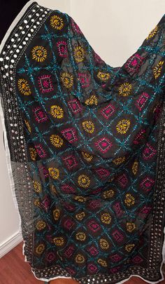 Brand New Without Tags  Fully Hand Embroidered Phulkari Dupatta  Size:90*35 inches  Fabric:Chiffon ❌No Return No Exchange❌ Festival Multicolor Dupatta With Chikankari Embroidery, Embroidered Multicolor Blouse Piece For Transitional Season, Black Zari Work Dupatta For Festival, Transitional Multicolor Embroidered Blouse Piece, Traditional Black Festival Dupatta, Black Festival Dupatta, Traditional Festive Patterned Dupatta, Black Dupatta With Motifs For Festival, Festival Multicolor Embroidered Blouse Piece