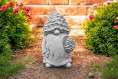 Name of the statue: Gnome Material: concrete Well suited for interior or exterior Dimensions: H"7  L'4   W'4      W"3 lb We would like to present to you a realistic figure made of concrete, which will be a decoration for your garden, yard and house, a garden object, a memorable gift, or a nice gift for a special occasion. The statues can be installed both outside and inside. This stunning piece will bring a touch of nature and whimsy to your outdoor oasis with this charming sculpture.  This figu Concrete Statues, Poured Concrete, Garden Yard, Outdoor Oasis, Ornament Gifts, Memorable Gifts, Pine Cones, Garden Sculpture, Oasis