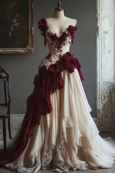 Grey Dress Aesthetic, Persephone Outfit, Persephone Costume, Persephone Dress, Villain Dresses, Vestido Charro, Victorian Wedding Dress, Haute Couture Gowns, Old Fashion Dresses