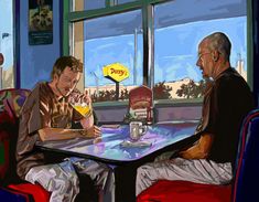 walter white jesse pinkman diner breaking bad Walter White X Jesse Pinkman, Jesse Pinkman Fanart, Walter White Art, Walter White Drawing, Walter White And Jesse Pinkman