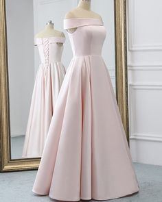 simple satin strapless neckline pearl pink evening dress Simple Photos, Simple Evening Dress, Pink Party Dress, Prom Dresses Simple, A Line Prom Dress, Moms Fashion, Pink Evening Dress, Pink Gown, Pink Party Dresses