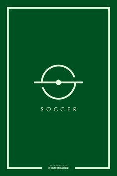 a soccer field with the word soccer on it and a white frame in the middle