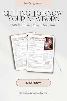 a magazine cover with the words getting to know you're newborn born on it