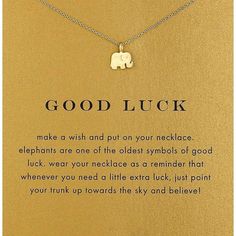 Higherchakra Necklace Elephant / Gold Charm Necklaces