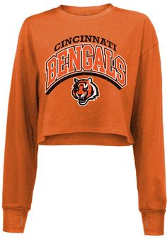 Cincinnati Bengals Clothes, Bengals Outfit Woman, Bengals Apparel, Bengals Hoodie, Nen Fam, Fame Dr, Cropped Long Sleeve, San Fran, Cropped T Shirt