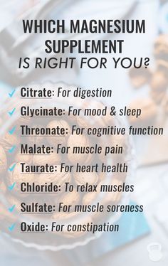 Types Of Magnesium, Magnesium Supplement, Magnesium Benefits, Health Info, Vitamin A, Health Facts, Natural Medicine