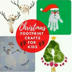 christmas footprint crafts for kids