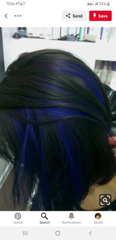 Underlights Hair, Hair Color Purple, Hair Color Blue