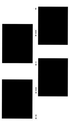 four squares are shown in black and white with the same area for each one to be