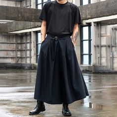 Threebooy Japan Streetwear Fashion Loose Casual Wide Leg Pant Men Punk Hip Hop Gothic Skirt Pants Black Harem Trousers Genderless Clothes Gender: MEN Item Type: full length Fabric Type: Corduroy Applicable Scene: Casual CN: Guangdong Pant Style: Wide leg pants Closure Type: Drawstring Length: full length Fit Type: LOOSE Waist Type: low Tips: Please choose the size according to your height and weight. 1. Order size is EU Size.2. As measured by hand,1-3 cm difference is allowed (1cm=0.39inch).3. D Long Skirt Men, Japan Streetwear Fashion, Stock Tips, Baggy Fashion, Gothic Skirt, Japan Streetwear, Gender Fluid Fashion, Harem Trousers, Clothes Black