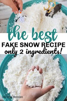 the best fake snow recipe is only 2 ingredients and it's so easy to make