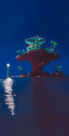 #Wallpaper #Gorillaz #PlasticBeach Band Iphone Wallpaper, Gorillaz Plastic Beach, Space Vehicle, Illustration Space, Beach Wallpaper Iphone, Punk Wallpaper, Plastic Beach