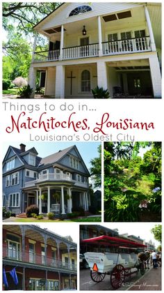 an old house with the words things to do in nattches, louisiana