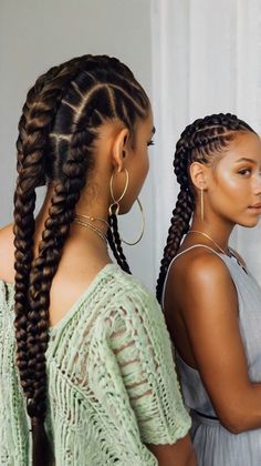 5 Unique Boho Jumbo Cornrow Braids with Patterns for Artistic Looks Jumbo Cornrow Braids, Jumbo Boho Braids, Hippie Braids, Braided Chignon, Braided Top Knots, Pull Through Braid, Classic Updo, Cornrow Braids, Hair Secrets