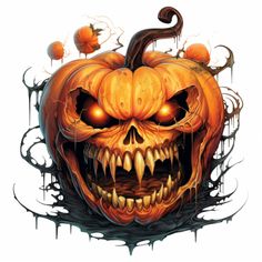 Get ready for fall with these creative pumpkin designs! 🎃🍂 #pumpkinseason #falldecor #DIYpumpkins #homedecor #pumpkinideas #autumncrafts #pumpkinlove #pumpkininspo #pumpkinfun #pumpkinart Monster Pumpkin, Halloween Digital Art, Digital Art Software, Pumpkin Illustration, Carte Halloween, Whimsical Halloween