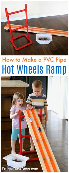 how to make a pwc pipe hot wheels ramp for toddlers and preschoolers