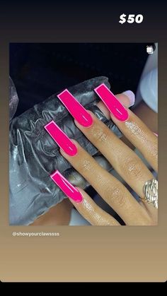 Diy Acrylic Nails, Glamour Nails, Nails Design With Rhinestones, Girly Acrylic Nails, Daily Nail, Long Acrylic Nails Coffin, Acrylic Nails Coffin Pink, Long Square Acrylic Nails