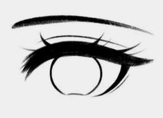 an eye with long eyelashes is shown in black and white, as if it were drawn on