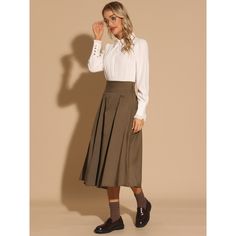 The elegant A-line swing flare drape silhouette skirt gives you a reliable cozy all-around year. Made with soft fabric, this skirt ensures all-day comfort without compromising on style. This perfectly pleated A-Line skirt features vintage plaid patterns that add irresistible preppy style. Great to be paired with casual shoes, high heels, a jacket, a blazer, and so on. Please refer to the size measurement in the last item picture before ordering. Fall A-line Pleated Maxi Skirt, Office A-line Flowy Skirt, Flowy Maxi Skirt For Fall Workwear, Flared Maxi Skirt For Fall Workwear, Flared Maxi Skirt For Fall Office Wear, Elegant Bottoms With Lined Skirt And Wide Hem, Fall A-line Skirt With Pleated Hem, Casual A-line Pleated Skirt, Elegant Pleated Fit And Flare Skirt